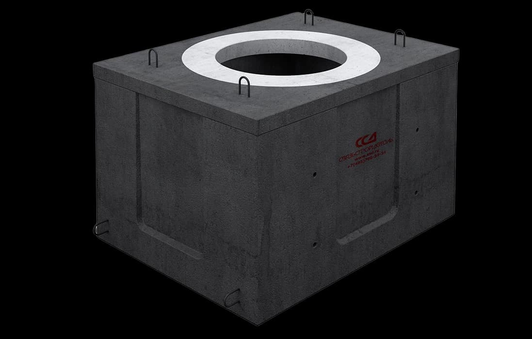 Колодец ККСр-1-10(80) ГЕК-ССД (В20) в битумно-латексной гидроизоляции