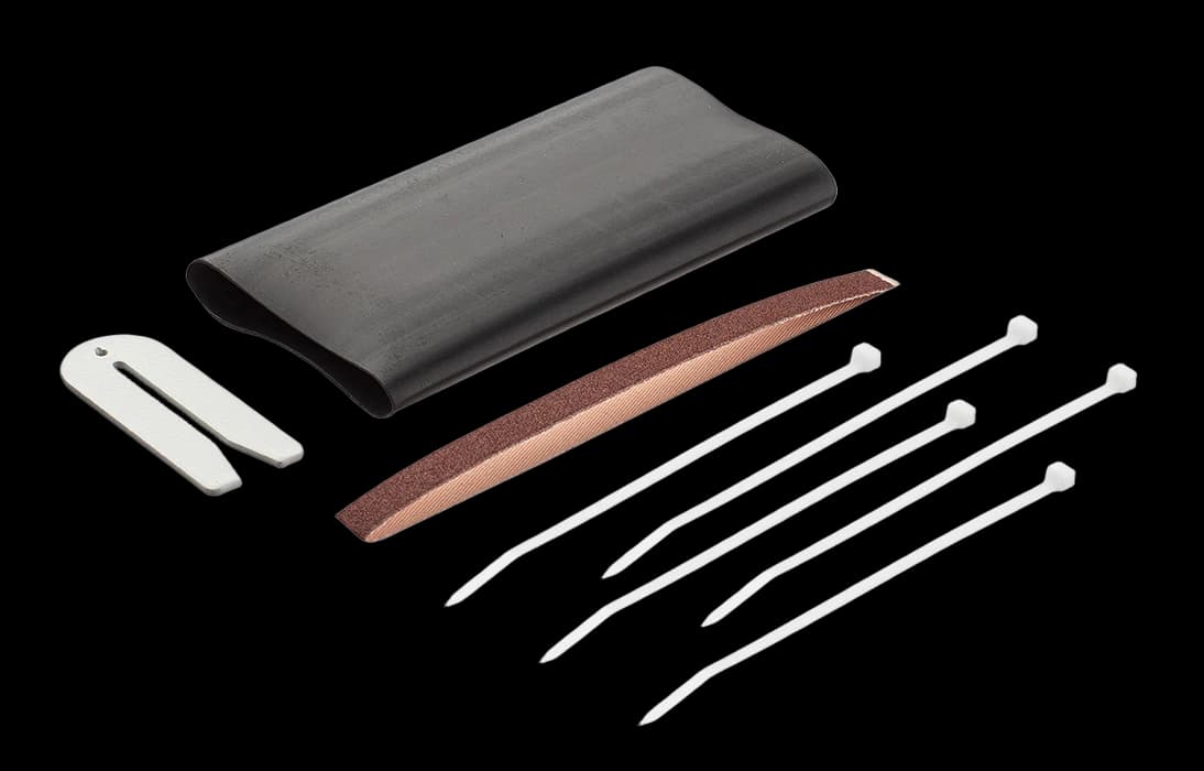 Комплект №14-ЛA для ввода ОК в муфты МТОК-ЛА9 (транзитной петли ОК с одной оболочкой или ОК с арамидными нитями без крепления силовых элементов)