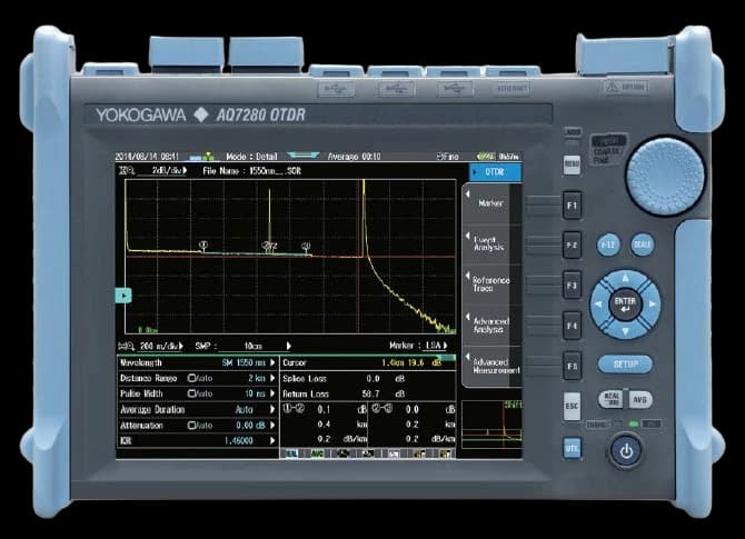 Рефлектометр оптический Yokogawa AQ7280+ AQ7283A(SM, 1310/1550 нм, 42/40 дБ, PC, SLS, FC-адаптер)