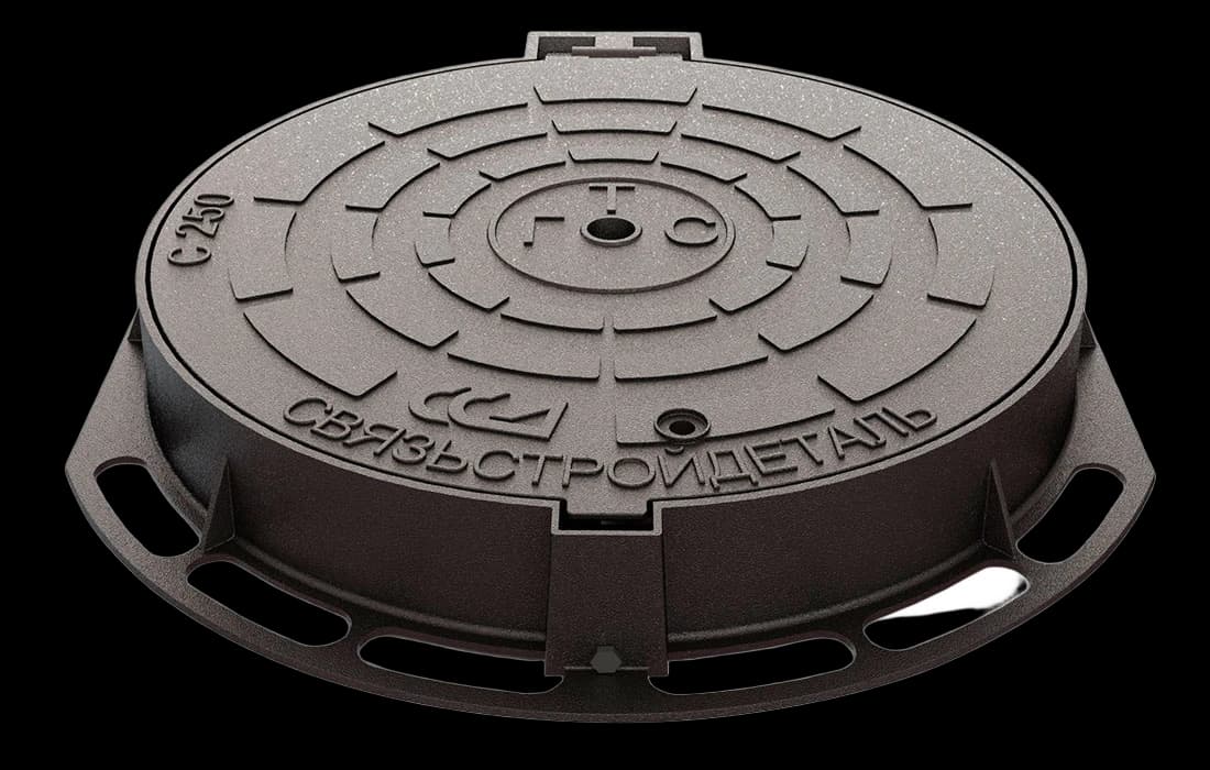 Люк т/т ГТС (ВЧШГ) 2.7-60 с 2-мя пружинами, РТИ-EPDM, со второй опорной зоной