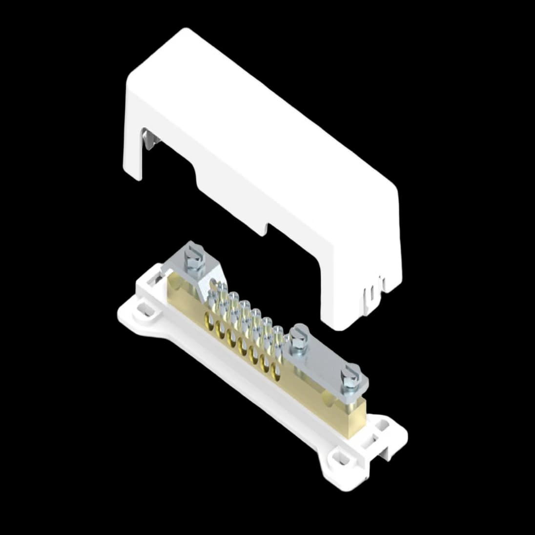 NE1001 Шина уравнивания потенциалов, 10х4-25 мм2, 1х50 мм2, 1х4х30мм