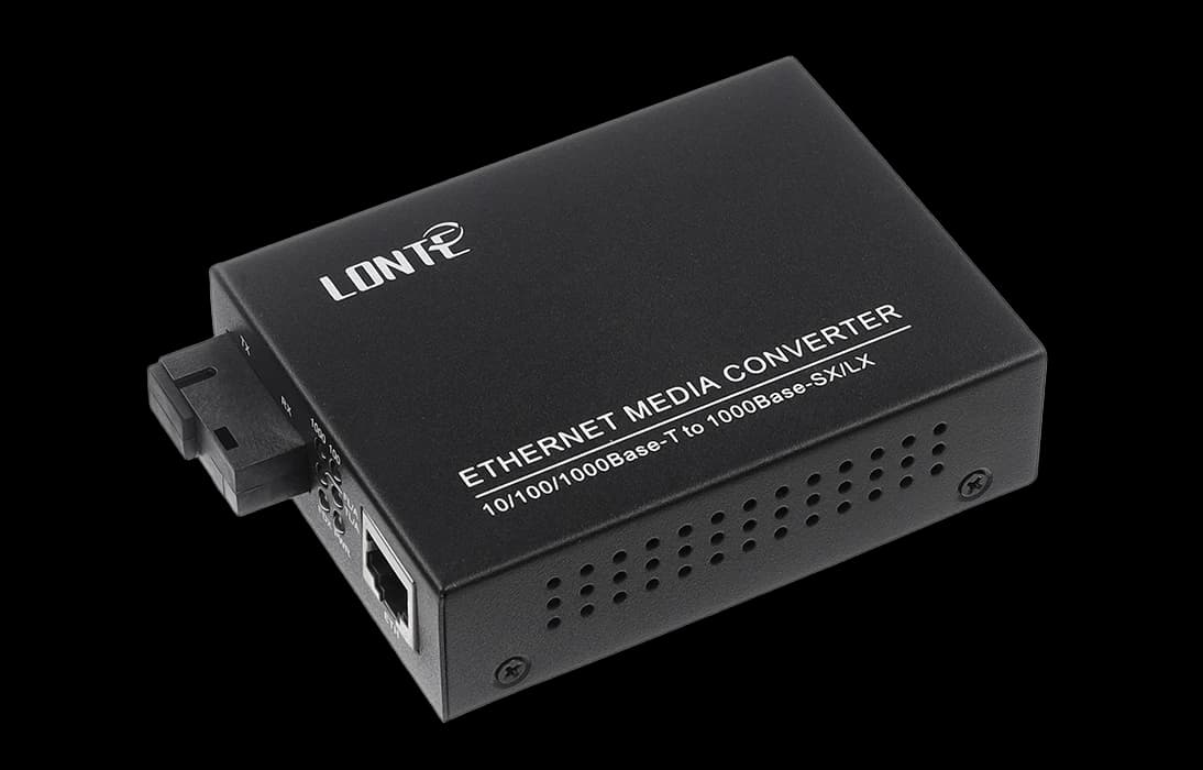 Медиаконвертер 10/100/1000M, Tx1310/Rx1550 20km, RJ45 SC