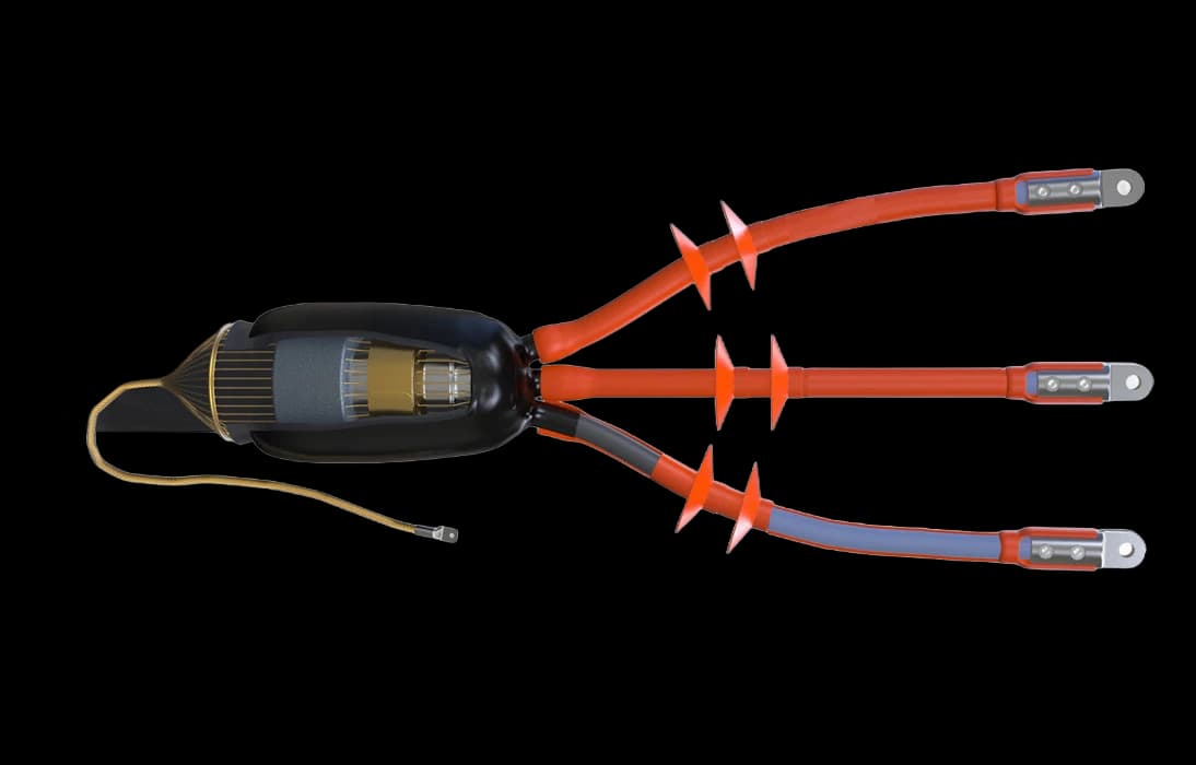 Муфта концевая 3 ПКНТпб-10  (70-120) ССД с наконечниками