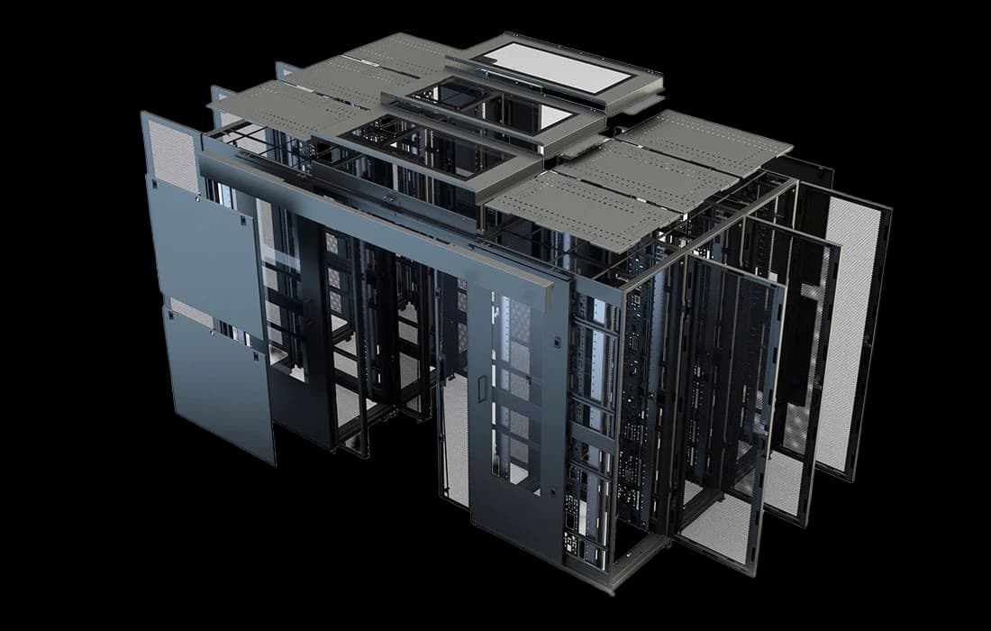Панель задняя для систем коридора сплошная 42U (900-1200 мм) для шкафов серверных ЦОД ШТ-НП-СЦД-42U, СЦД-П-42U, RAL9005