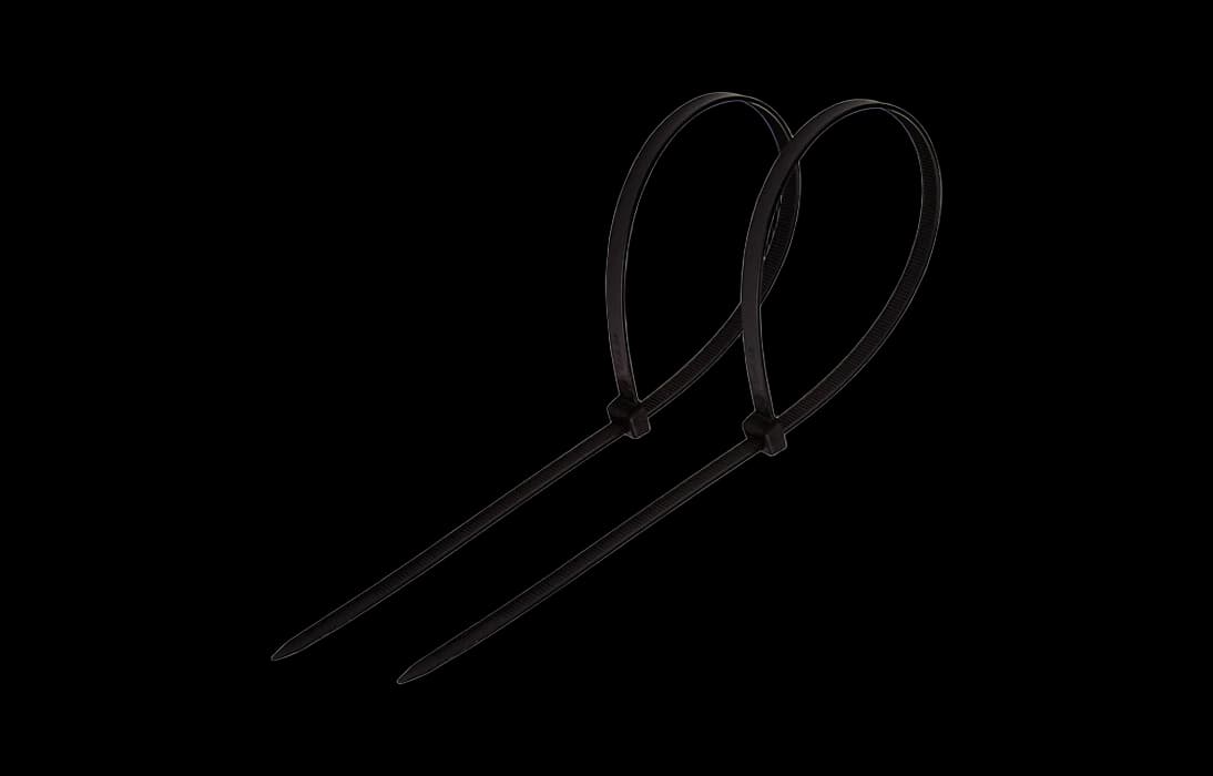 07-0151-4 Хомут-стяжка кабельная нейлоновая REXANT 150 x3,6 мм, черная, упаковка 100 шт.