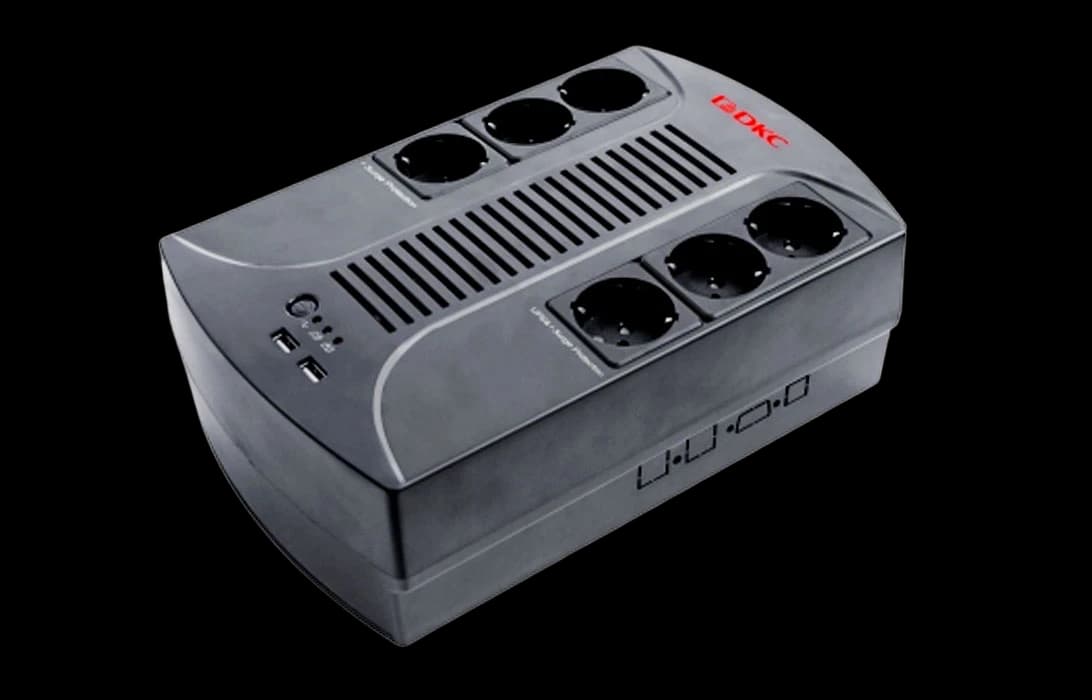 INFOPDU600 Линейно-интерактивный ИБП, Info, 600VA/360W, 6xSchuko,  USB для зарядки (2), USB + RJ11, 1x7Aч