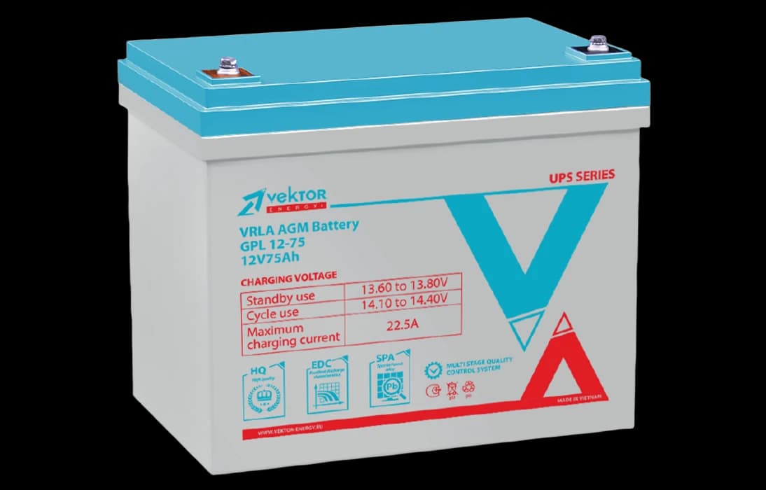 GPL 12-75 Аккумуляторная батарея Vektor GPL 12-75