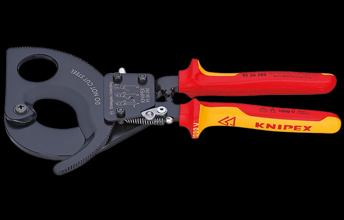 KN-9536280	Кабелерез с трещоткой VDE, Ø 52 мм (380 мм², MCM 750), Al секторный кабель до 4 х 150 мм², длина 250 мм