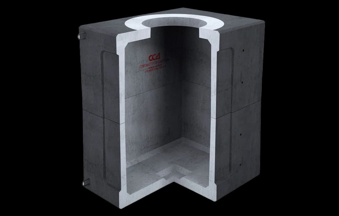 Колодец ККСр-2М-10(80) ГЕК (B25) в гидроизоляции