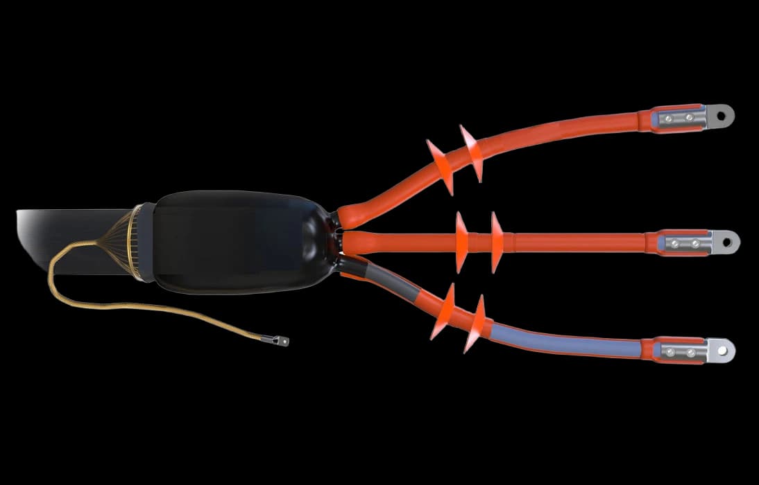 Муфта концевая 3 ПКНТп-10  (70-120) ССД с наконечниками