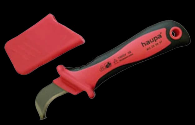 200007 Нож для резки кабеля VDE, с лезвием в форме крюка 50 мм Haupa