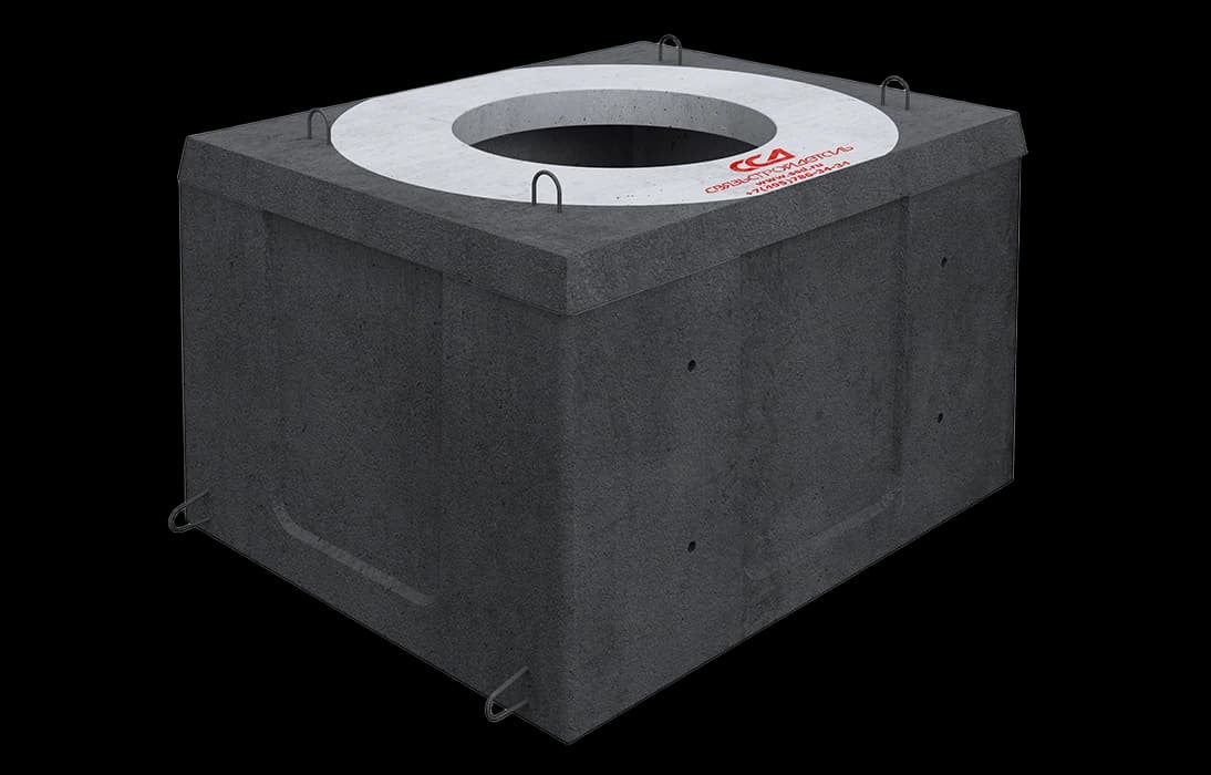 Колодец ККСр-1М-10(80) ГЕК (B25) в 2х слойной гидроизоляции