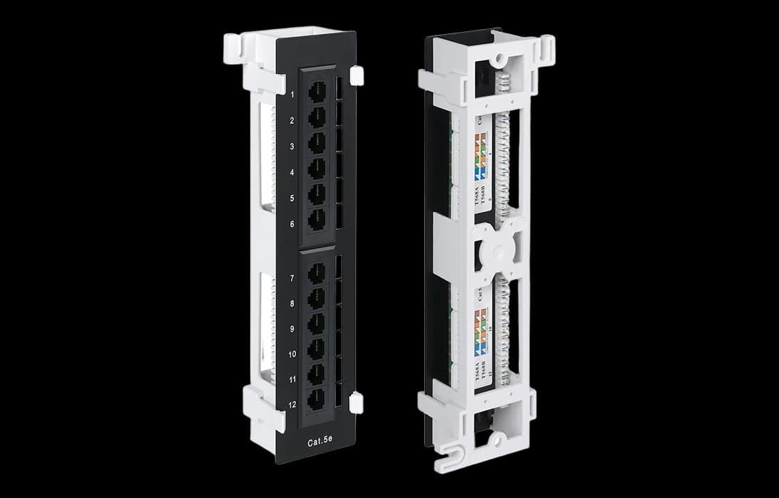 WRline WR-PL-12-C5E-WL-D Патч-панель настенная, 12 портов RJ-45, категория 5е, с подставкой