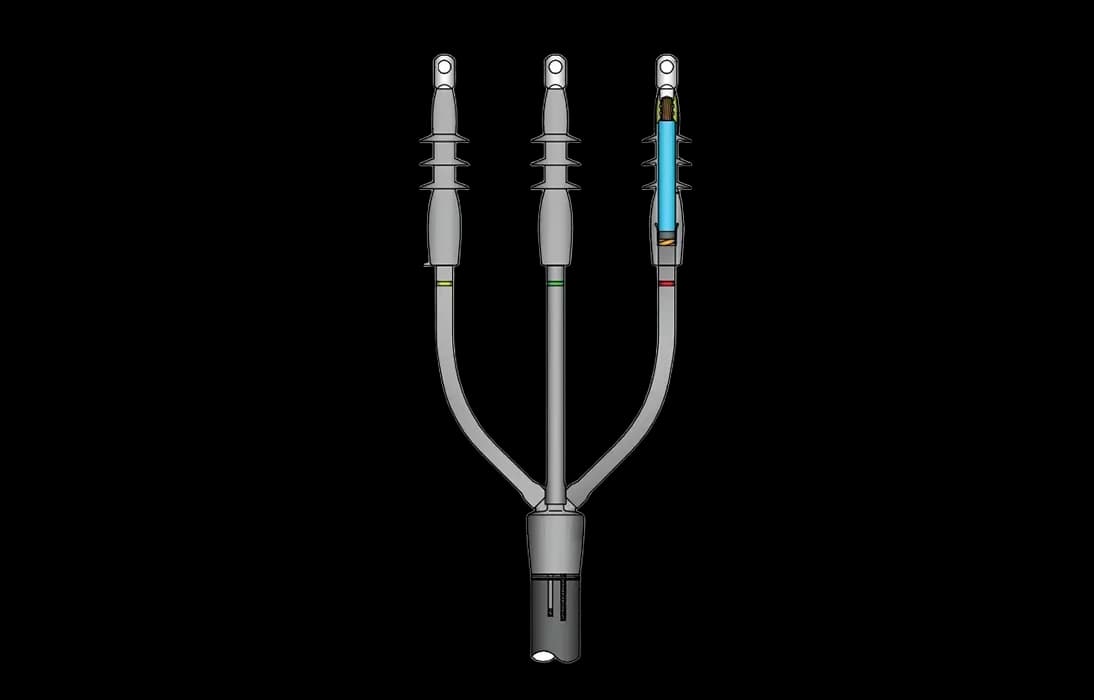 ИМАГ-Муфта-6/10-TI-3х185-300 - комплект концевой муфты холодной усадки внутренней установки для 3-жил. кабеля с изоляцией из СПЭ на 6/10 кВ, 3х185-300 мм2