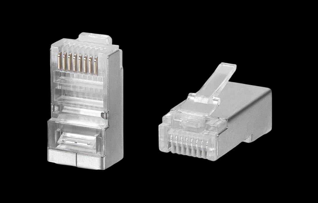WRline WR-8P8C-5E-SH Коннектор RJ-45 под витую пару, категория 5e, экранированный, универсальный (100 шт в упак.)