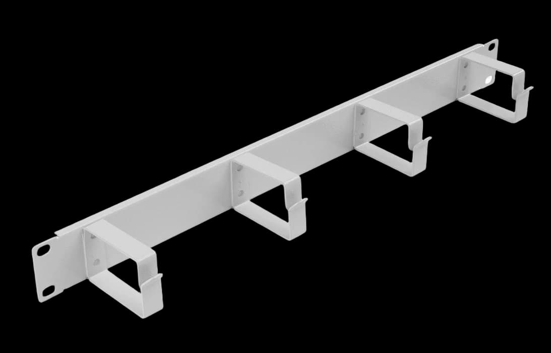 Органайзер кабельный горизонтальный 4 кольца ОКГ-19"-1U ССД