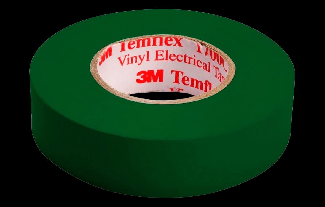 7100080343 Temflex 1300 зеленая, универсальная изоляционная лента, 19мм х 20м х 0,13мм