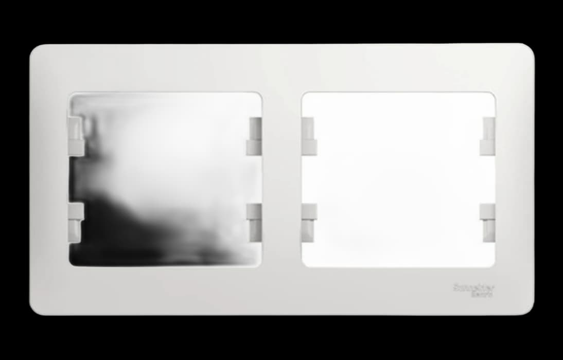 Рамка 2 поста Schneider Electric GLOSSA, горизонтальная, белый