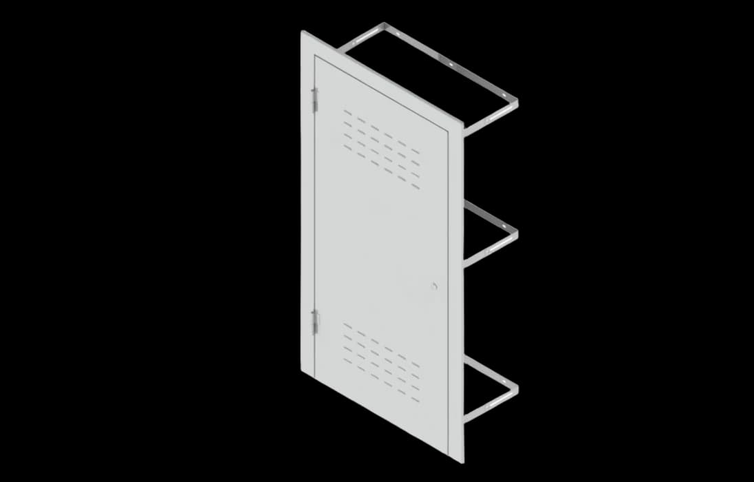 Дверь антивандальная внутриподъездная для этажной ниши связи RAL 9003