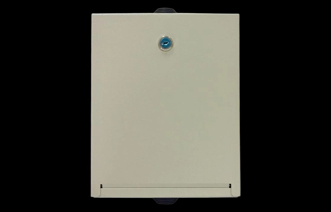 Коробка распределительная КР-100, 100 пар, блоки типа 110 (без блоков, без модулей, с замком) ССД