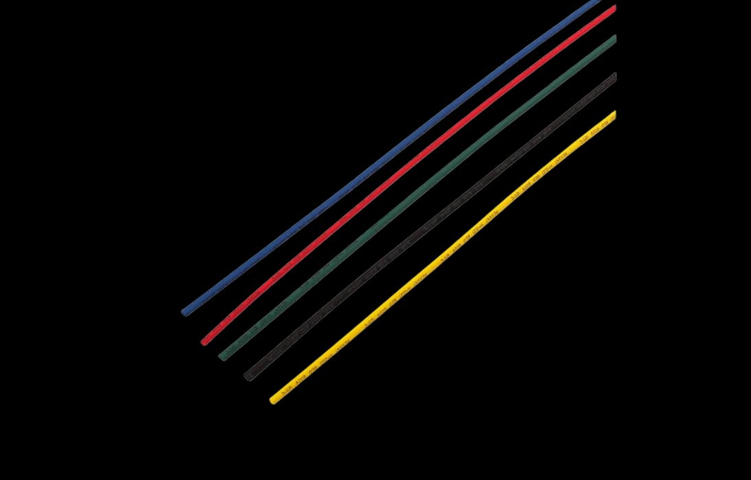 29-0151 Набор термоусадочной трубки REXANT 2,0/1,0 мм, пять цветов, упаковка 50 шт. по 1 м