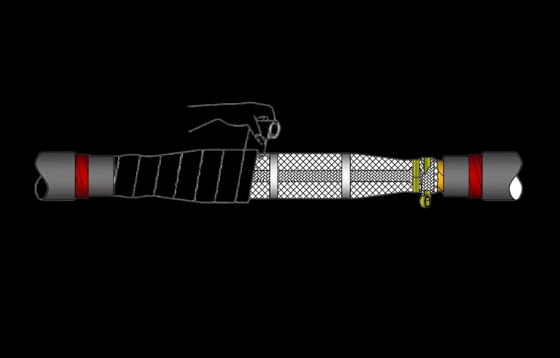 ИМАГ-Муфта-6/10-J-1х50-70 - комплект соединительной муфты холодной усадки для 1-жил. кабеля с изоляцией из СПЭ на 6/10 кВ, 1х50-70 мм2