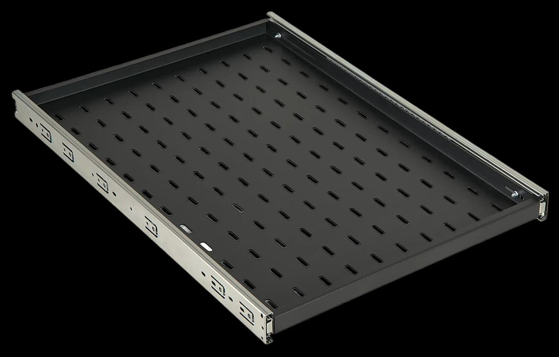 Полка перфорированная выдвижная ПВ-45(450х420) чёрная ССД