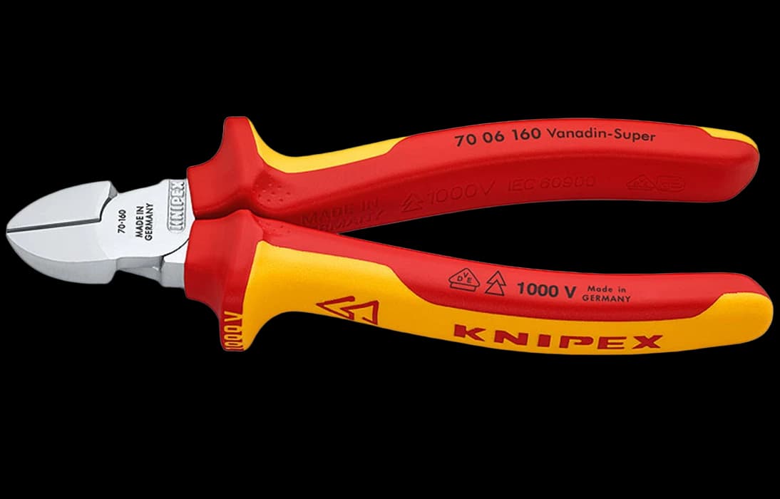 KN-7006160	Бокорезы VDE, 160 мм, хром, 2-комп диэлектрические ручки