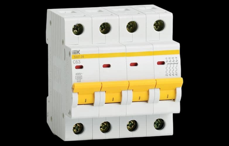 MVA20-4-063-C Авт. выкл.ВА47-29 4Р 63А 4,5кА х-ка С ИЭК