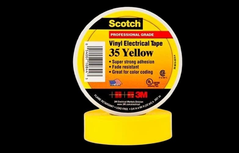 7000031671 Scotch 35, желтая, изоляционная лента высшего класса, 19мм х 20м х 0,18мм