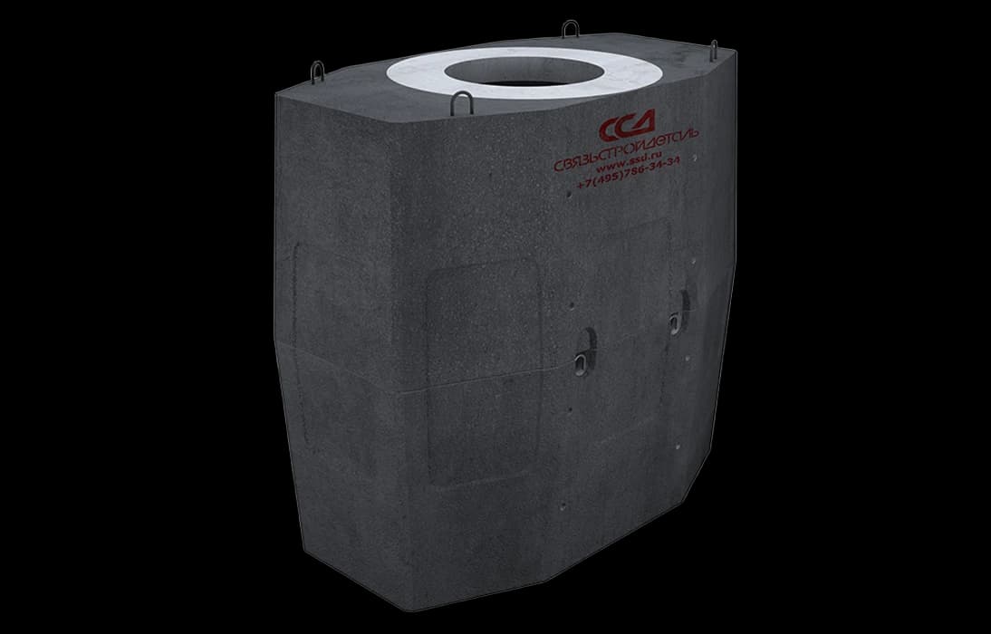 Колодец ККСр-3,5М-10(80) ГЕК-ССД (В20) в битумно-латексной гидроизоляции