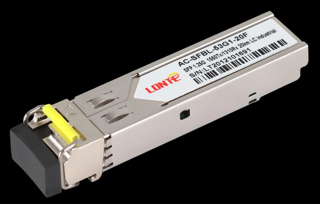 SFP WDM 1.25G Tx1550/Rx1310 20km LC DDM (industrial)