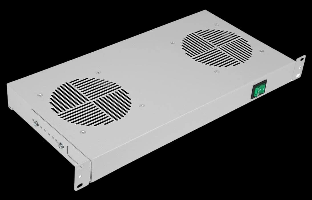 Вентиляторный модуль , 2 вентилятора с термодатчиком без шнура питания 35С ВМ-2-19" ССД