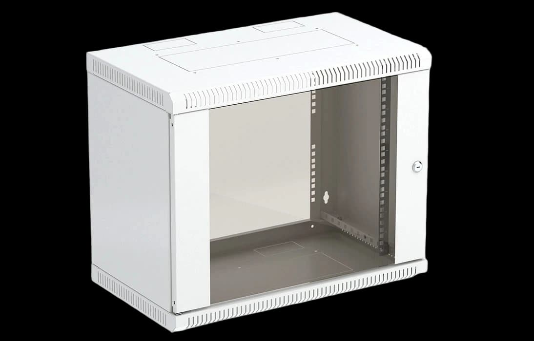 Шкаф телекоммуникационный настенный разборный 19”,15U(600x350), ШТ-НСр-15U-600-350-С дверь стекло ССД