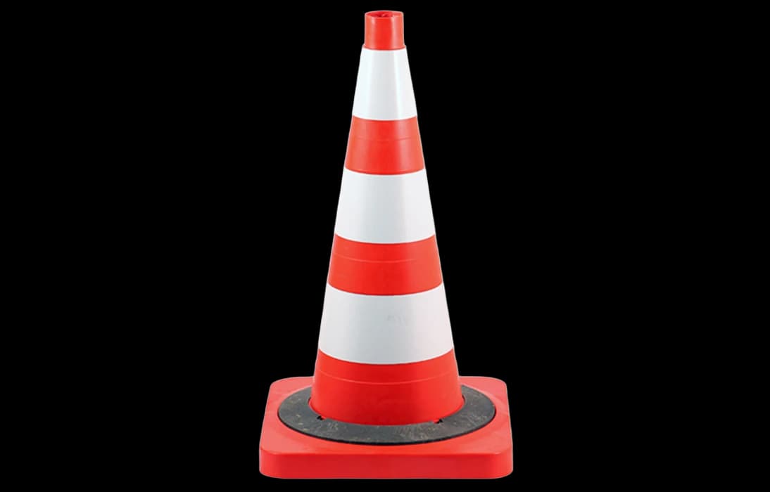 Конус дорожный ДК-520 ГОСТ 32758-2014 с 3 светоотражаемыми полосами и утяжелителем