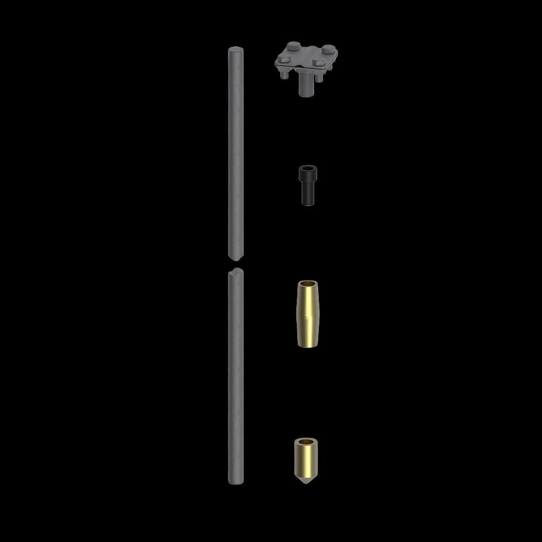 NE1104 Комплект верт. заземлителя 3 м, D16 мм (2х1500 мм)