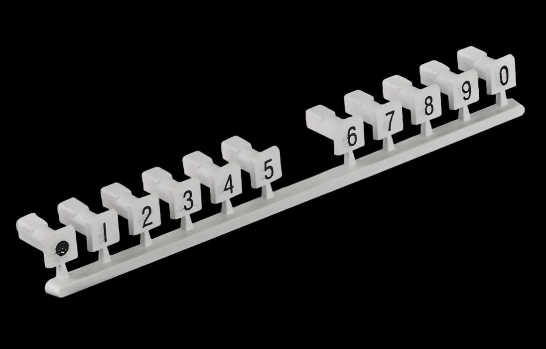 Маркировочная вставка 1...0 для плинтов ПВТ