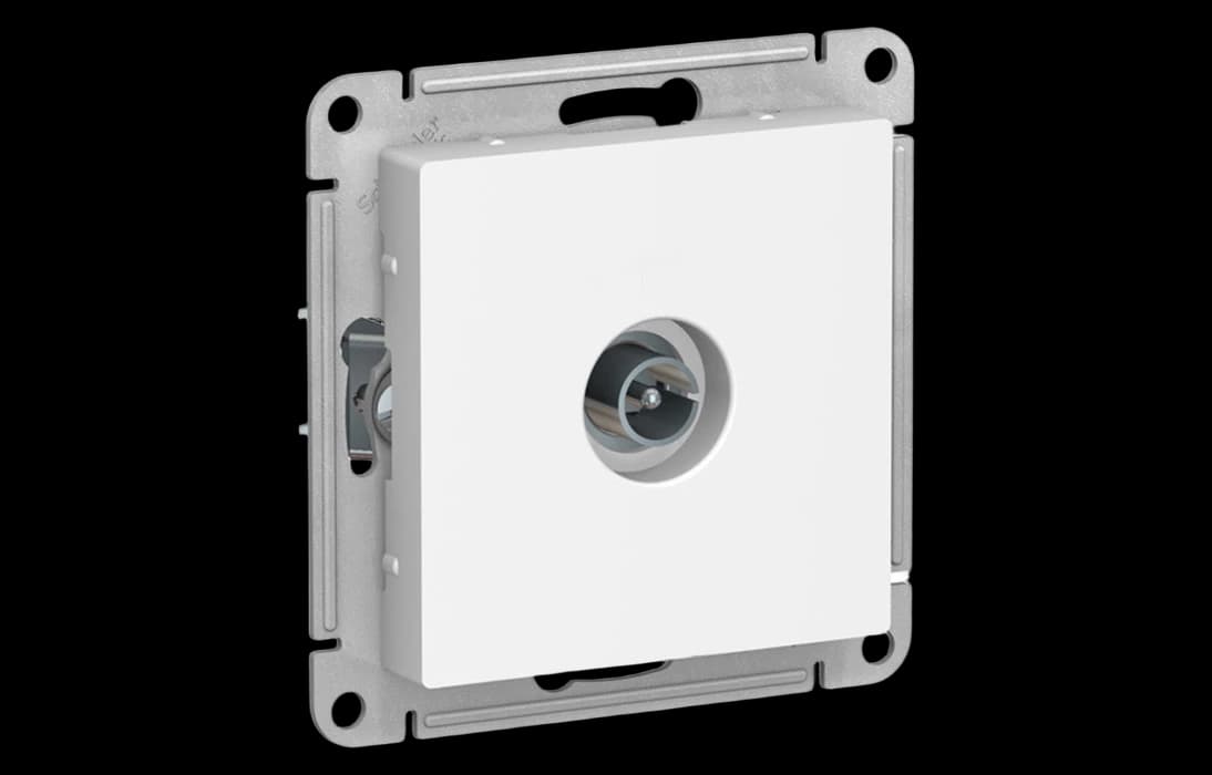 ATN000193 - AtlasDesign TV АНТЕННА коннектор, механизм, БЕЛЫЙ