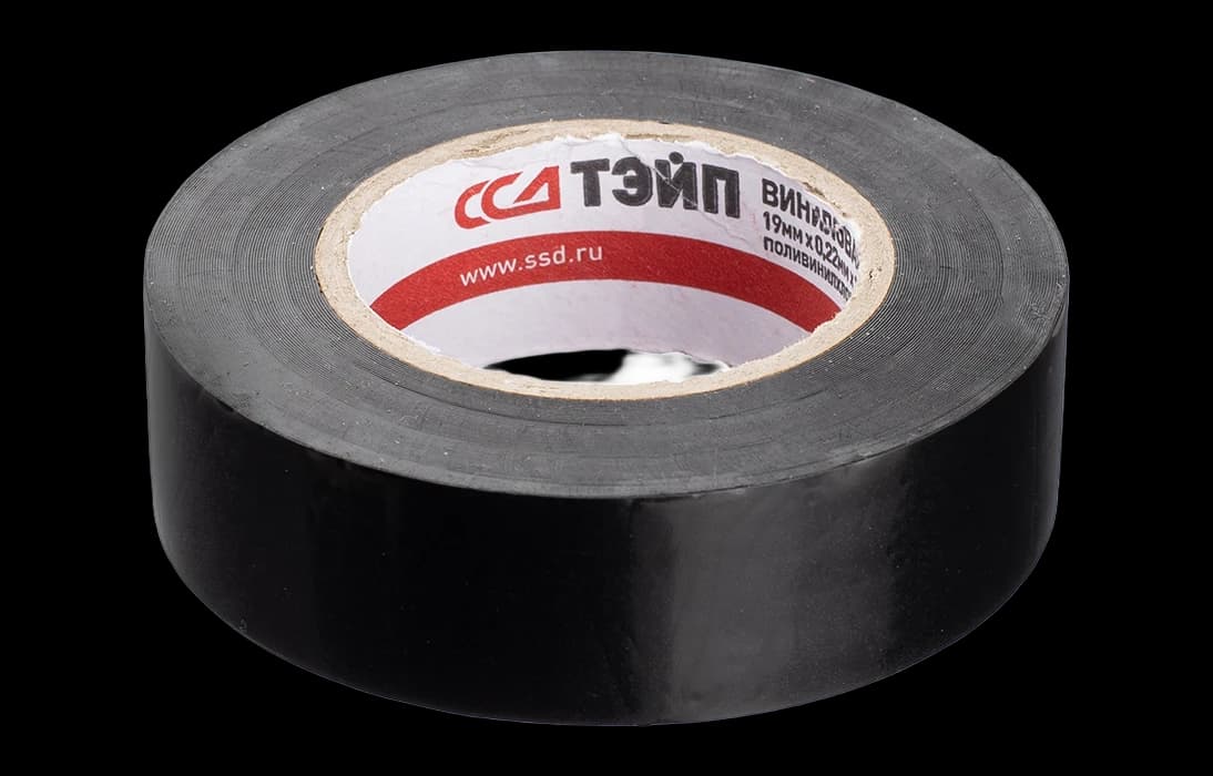 Лента виниловая ЛВ-1 ССД-ТЭЙП 19мм х 0,22мм х 10,8м