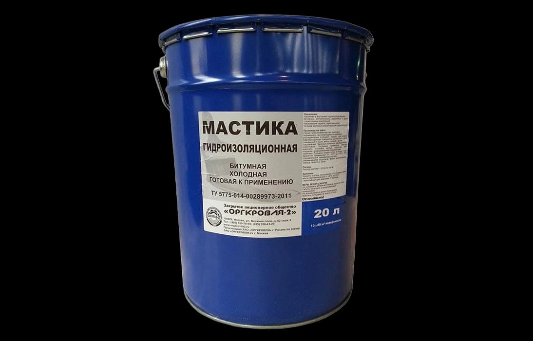 Мастика битумно-полимерная гидроизоляционная (20 л)