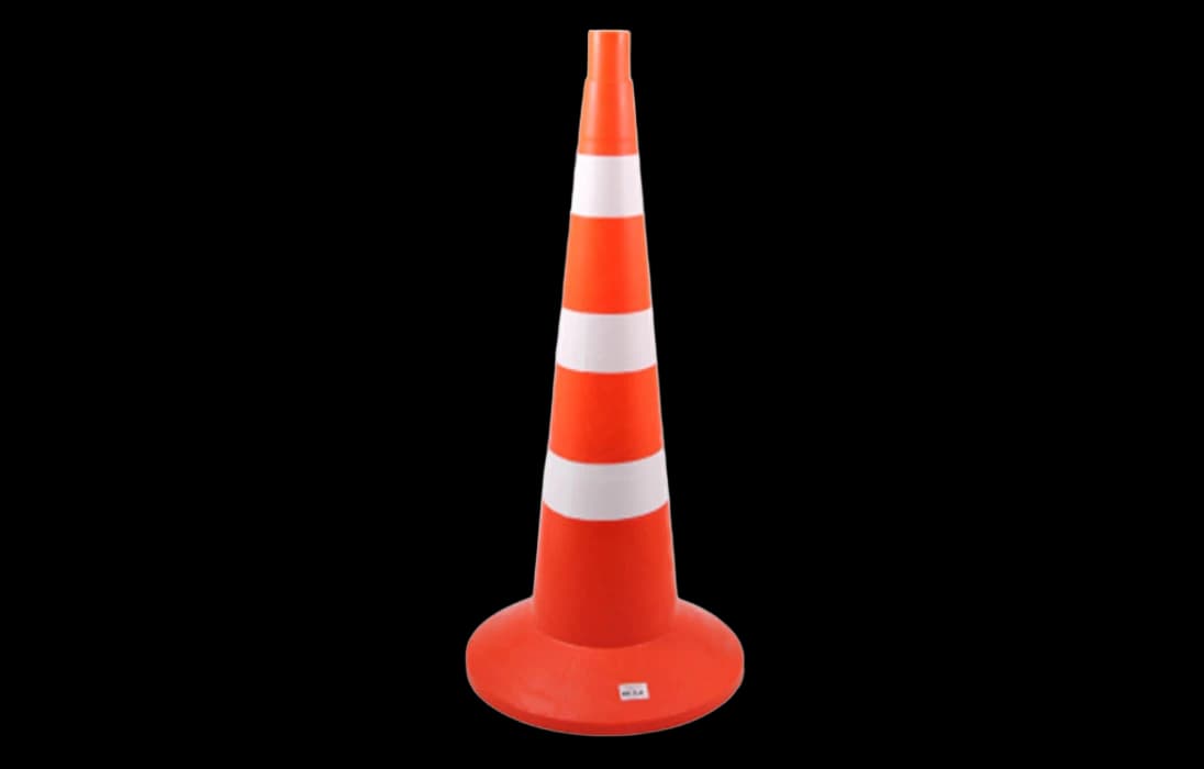 Конус сигнальный КС 3.6 с 3 комбинированными полосами