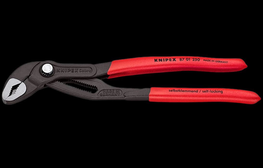 KN-8701250 COBRA® клещи переставные, зев 50 мм, длина 250 мм, фосфатированные, обливные ручки