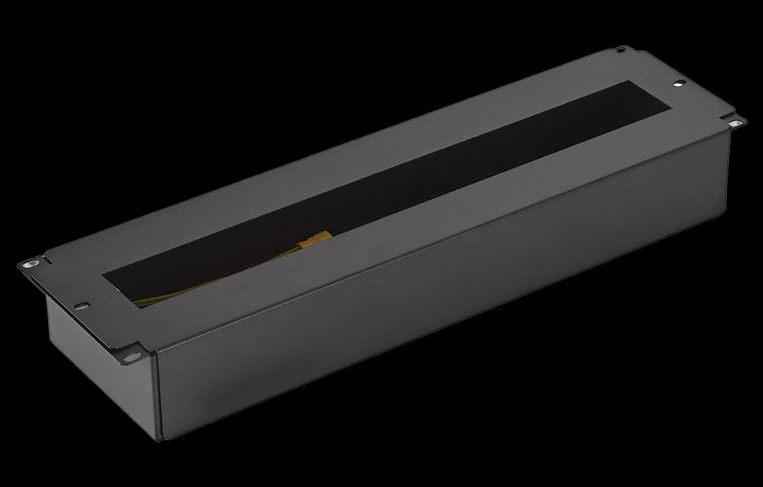 DIN рейка  в корпусе 19" 3U-Ч чёрная ССД