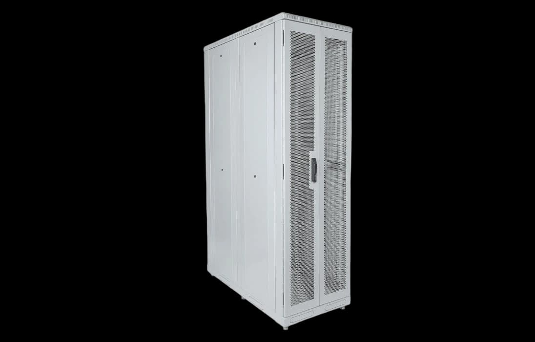 Шкаф телекоммуникационный напольный серверный 19",42U(800x1200) , ШТ-НП-С-42U-800-1200-ПП передняя,задняя двери перфорированные ССД