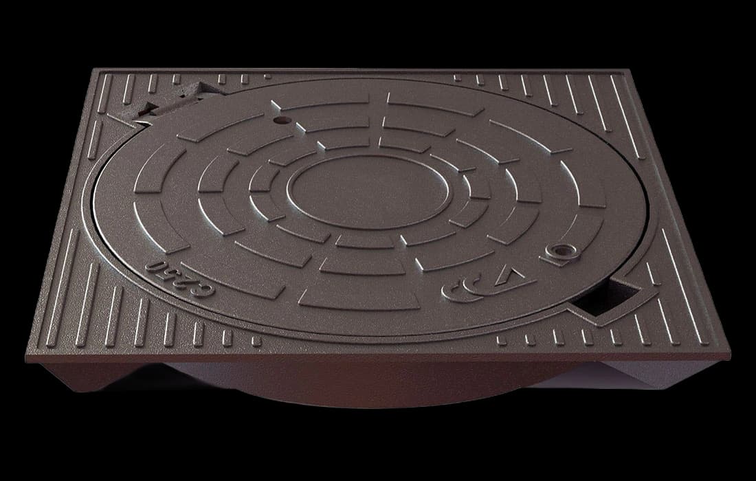 Люк квадратный "Мосводоканал" ВЧШГ тип Т "А15-С250" (В) 2.7.8-60 (ОУЭ-КВ-А15-С250)