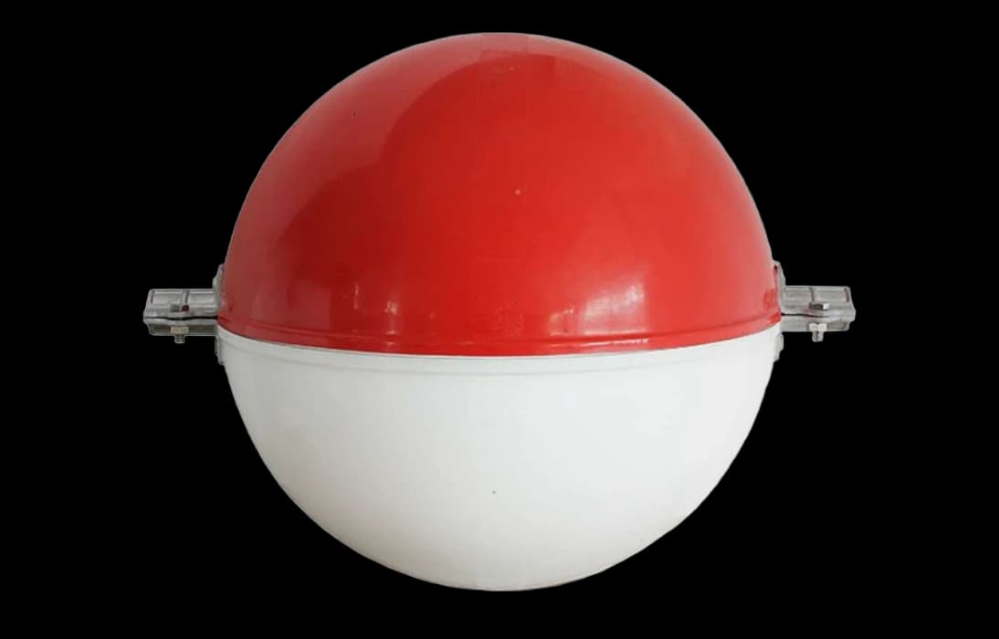 ШМ-ИМАГ-600-27,5-К/Б - сигнальный шар-маркер для ЛЭП, 27,5 мм, 600 мм, красно-белый