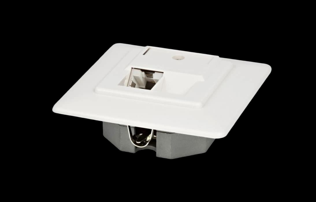 22883 Hyperline SB-GTF1-8P8C-C5E-WH Розетка RJ-45, одинарная, категория 5e, внутренняя