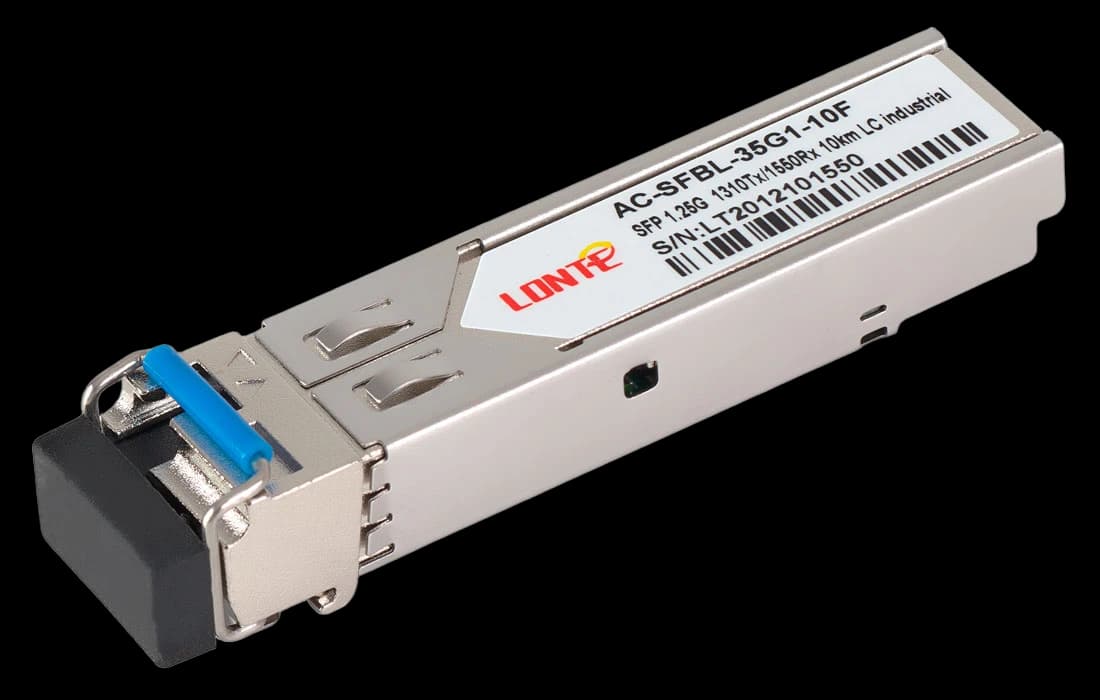 SFP WDM 1.25G Tx1310/Rx1550 10km LC DDM, industrial