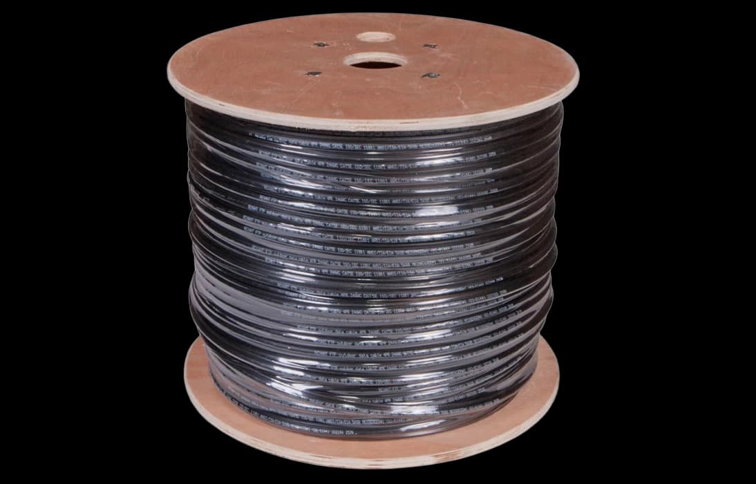 01-0144 REXANT Кабель витая пара FTP 4PR 24AWG, CAT5e, наружный (OUTDOOR) + ТРОС*1 (бухта 305 м)