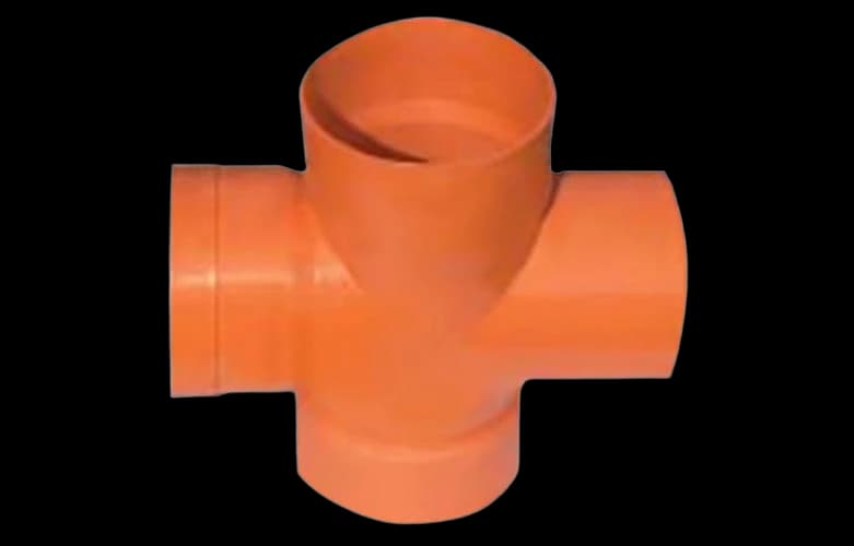 022125 Крестообразное соединение для двустенных труб 90°, полипропилен, d=125мм